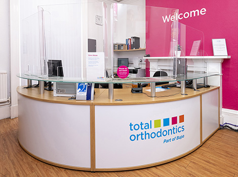 Reception area at Total Orthodontics Blackburn