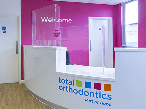 Reception area at Total Orthodontics Maidenhead
