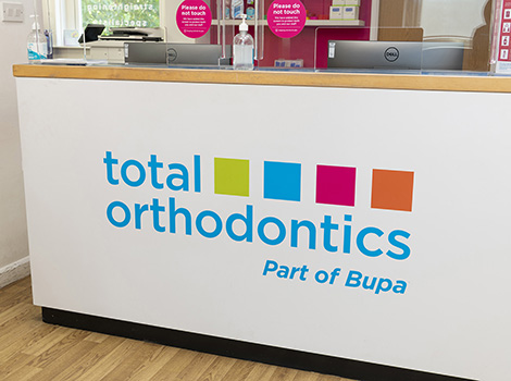 Reception area at Total Orthodontics Sheffield