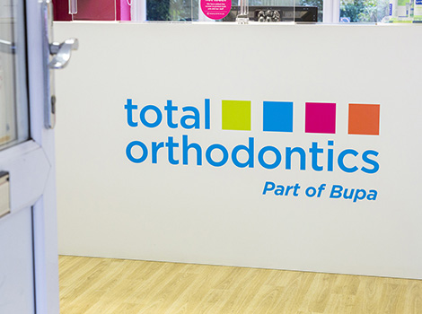 Reception desk at Total Orthodontics Slough 