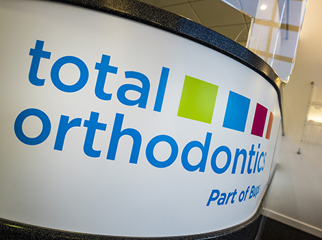 Reception desk at Total Orthodontics Sutton Coldfield