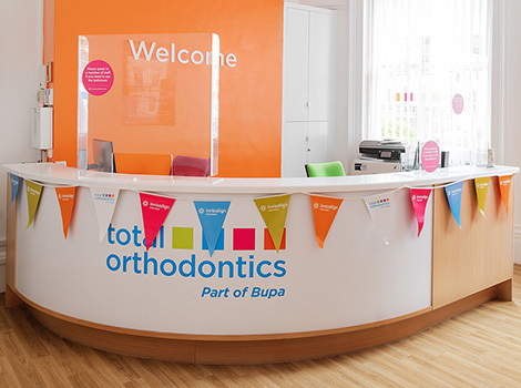 Reception area at Total Orthodontics Brighton