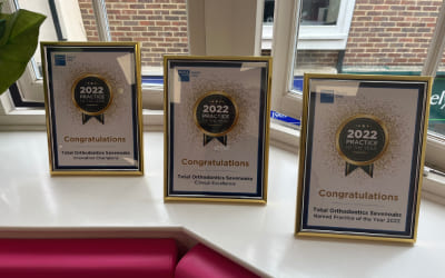Framed awards for Total Orthodontics Sevenoaks