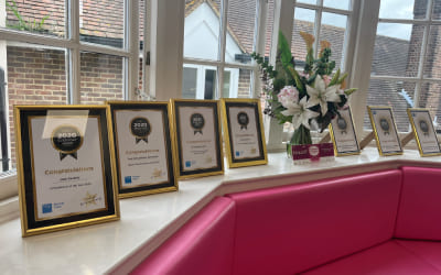 Framed awards for Total Orthodontics Sevenoaks
