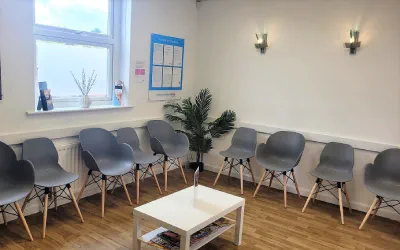 The waiting room of Total Orthodontics Sheffield